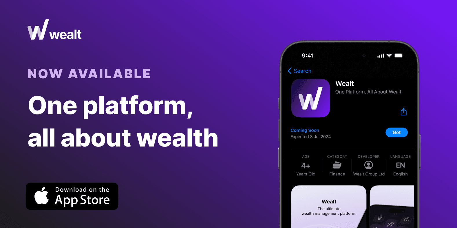 Wealt CEO announces app launch on the App Store, highlighting vision, journey, and gratitude. Invites users to join in transforming wealth management.