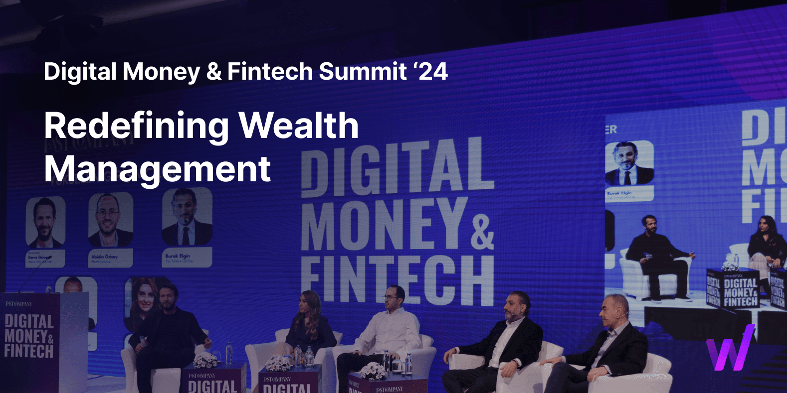 Panellists discuss redefining wealth management at Digital Money & Fintech Summit '24, featuring insights from top innovators in fintech and investment.